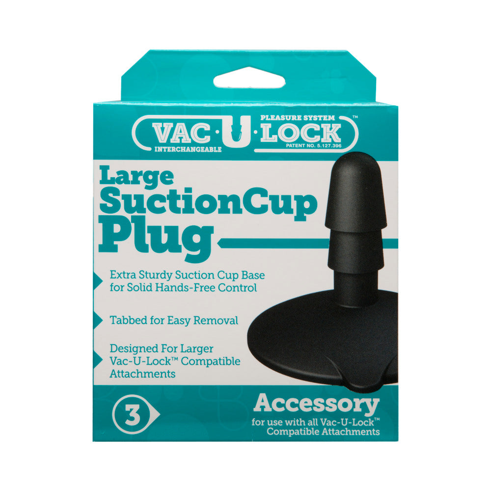Vac-U-Lock Large Suction Cup Plug - Black