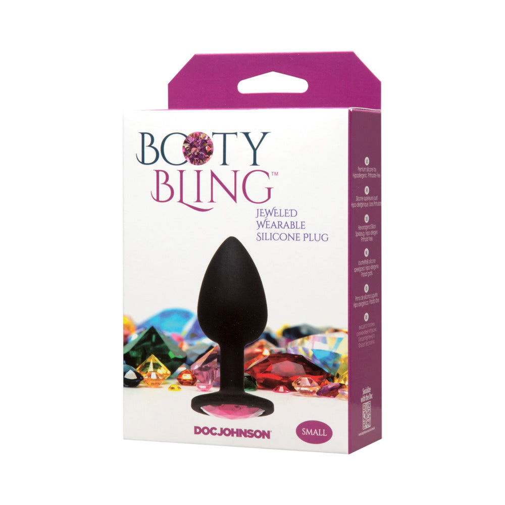 Booty Bling Silicone Plug Small-Pink
