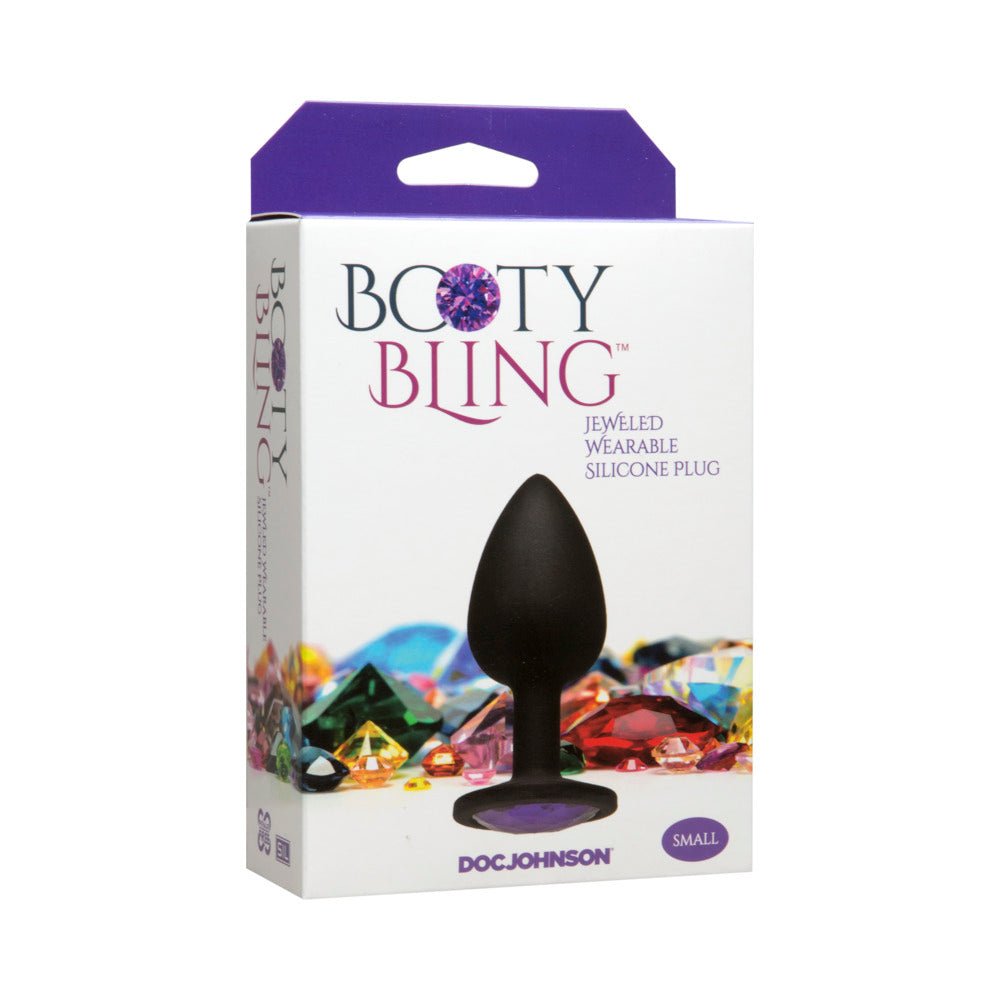 Booty Bling Silicone Plug Small-Purple