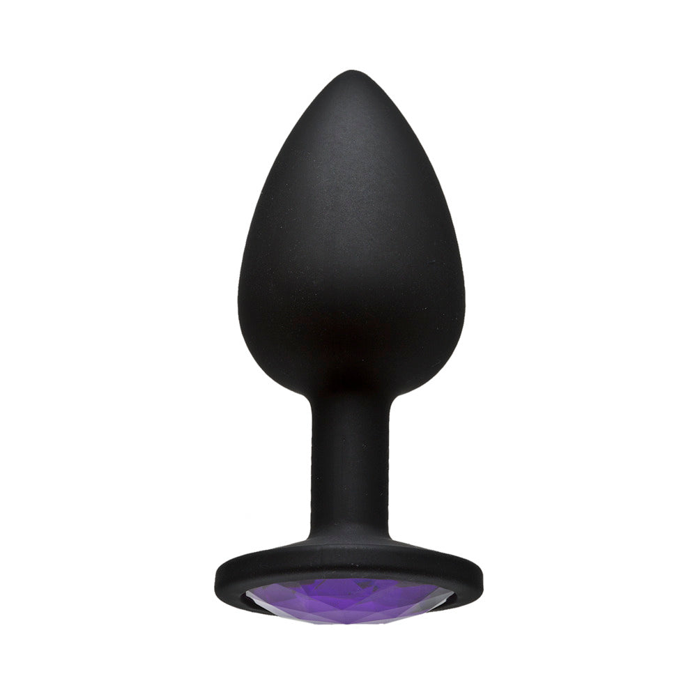 Booty Bling Silicone Plug Small-Purple