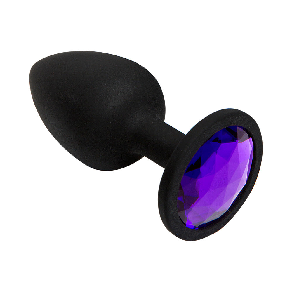 Booty Bling Silicone Plug Small-Purple