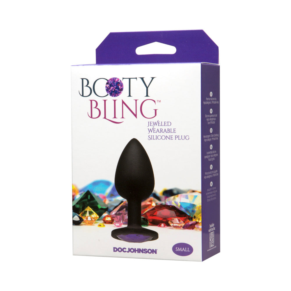 Booty Bling Silicone Plug Small-Purple