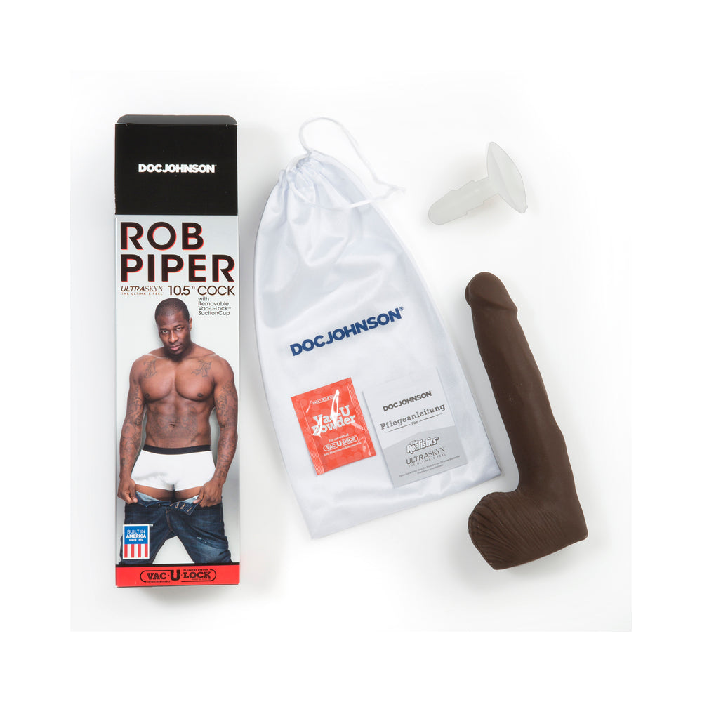 Rob Piper Cock w/Balls & Suction Cup - Chocolate