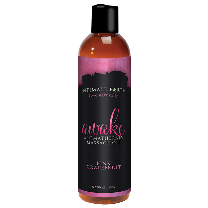 Intimate Earth Aromatherapy Oil Awake-Pink Grapefruit 4oz