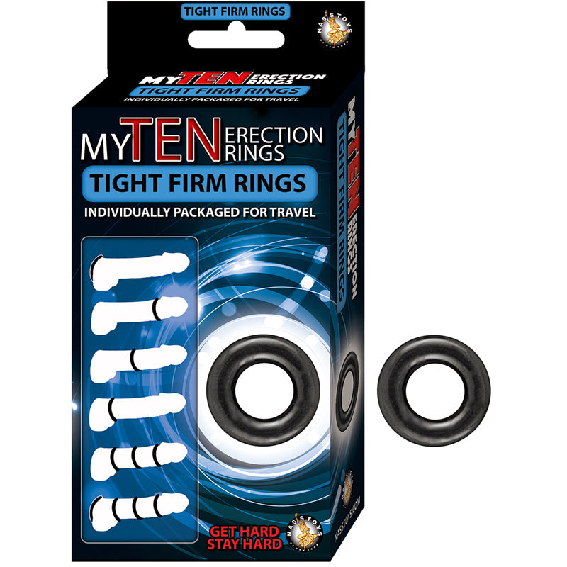 My Ten Erection Rings Tight Firm Rings - Black