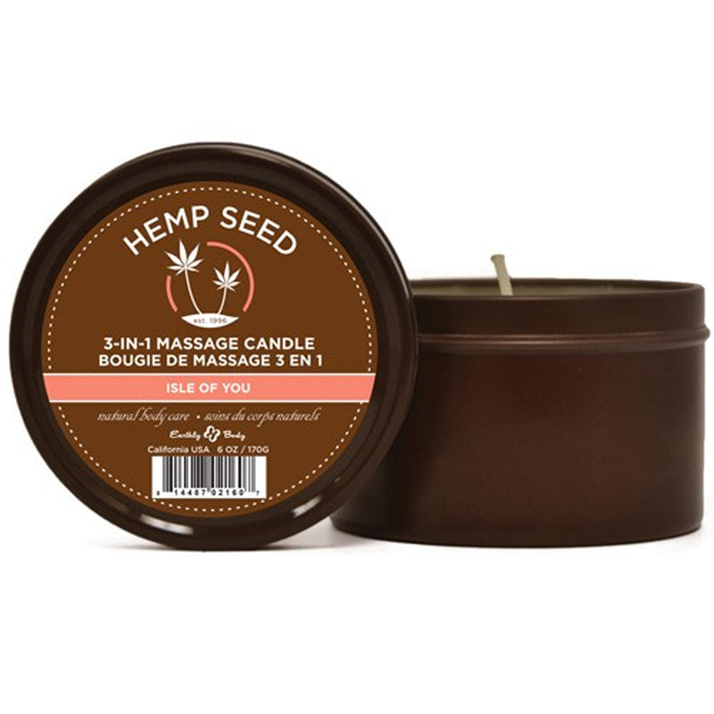 Earthly Body 3-in-1 Massage Candle-Isle of you 6oz