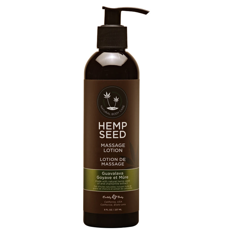 Earthly Body Hemp Seed Massage Lotion - 8 oz Guavalava