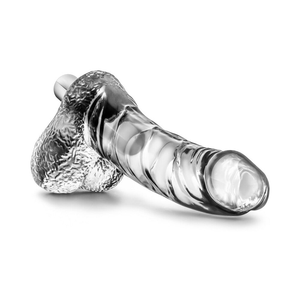 Naturally Yours Vibrating Ding Dong-Clear 6.5"
