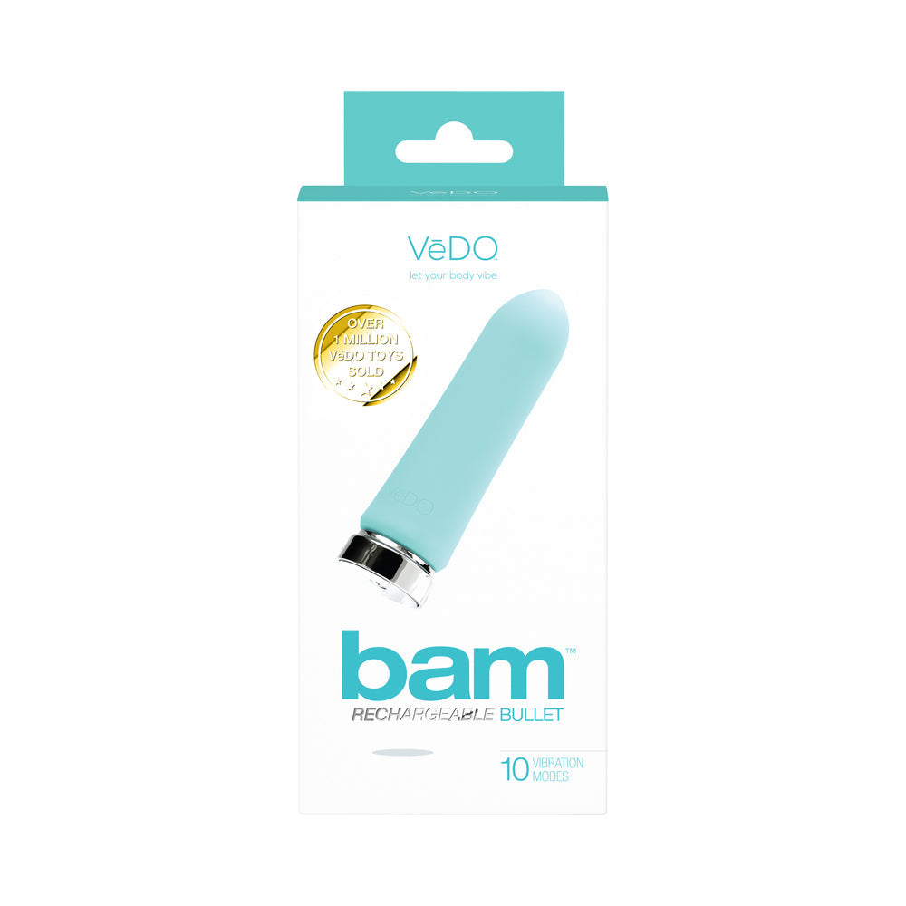 VeDO Bam Rechargeable Bullet - Tease Me Turquoise