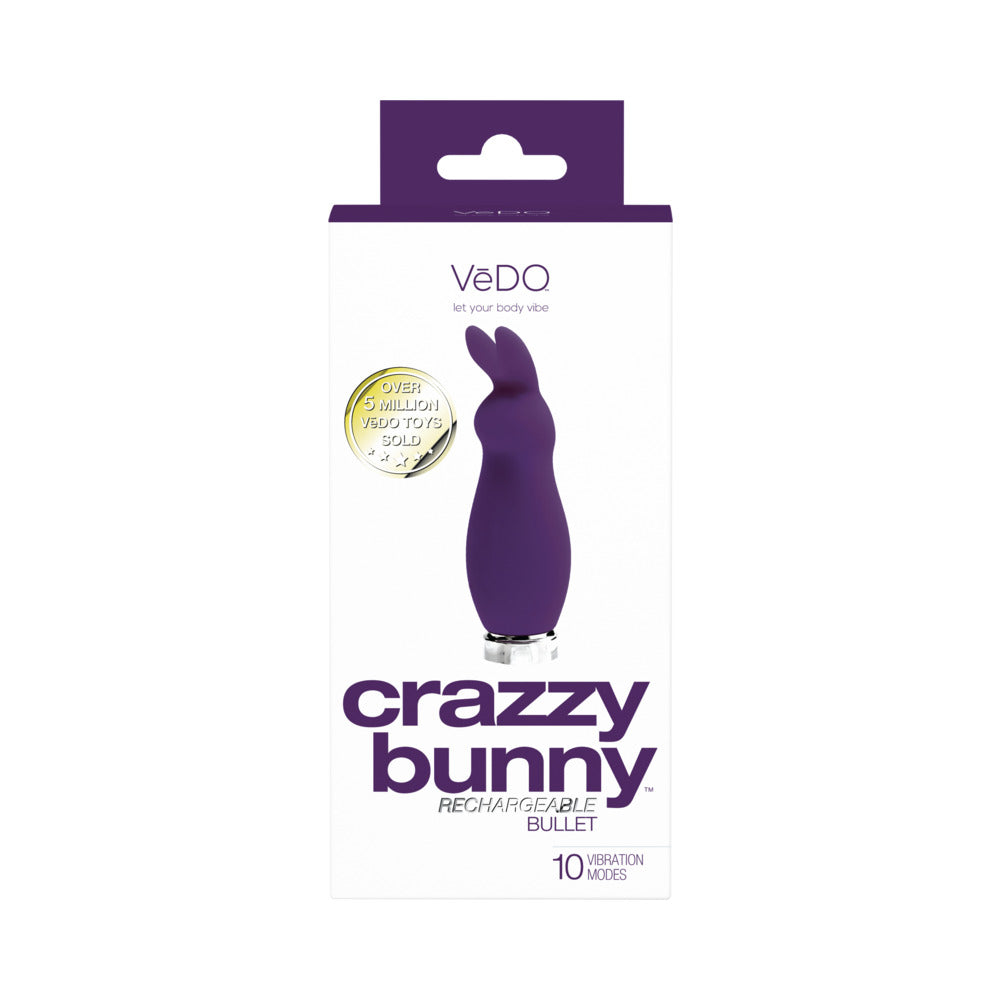 VeDO Crazzy Bunny Rechargeable Bullet - Perfectly Purple