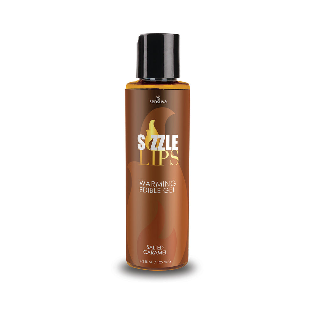 Sensuva Sizzle Lips Warming Edible Gel-Salted Caramel 4.2oz