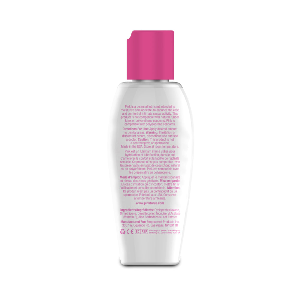 Pink Silicone Lube - 2.8 oz Flip Top Bottle