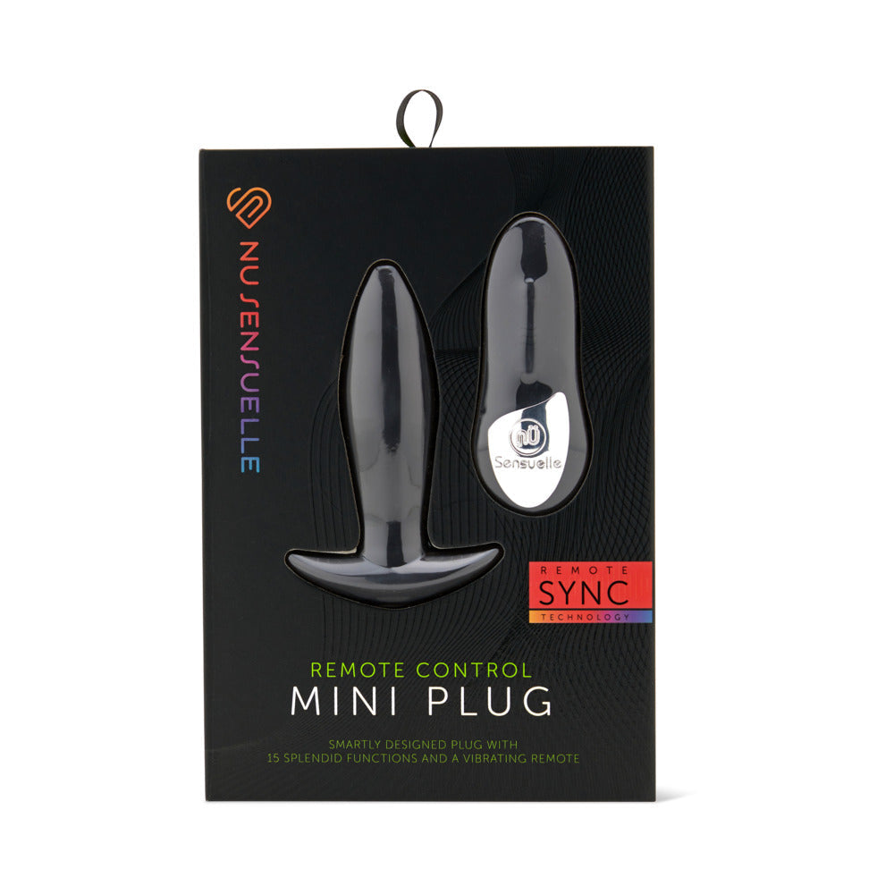 Nu Sensuelle Remote Control Rechargeable Mini Plug - Black