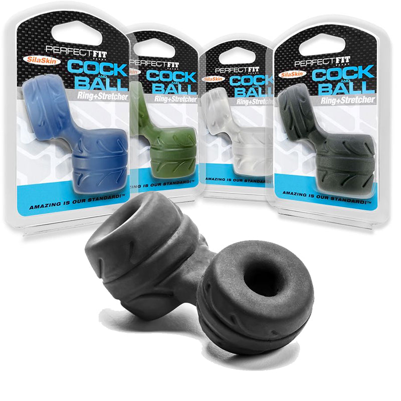 Perfect Fit SilaSkin Cock & Ball Ring - Black