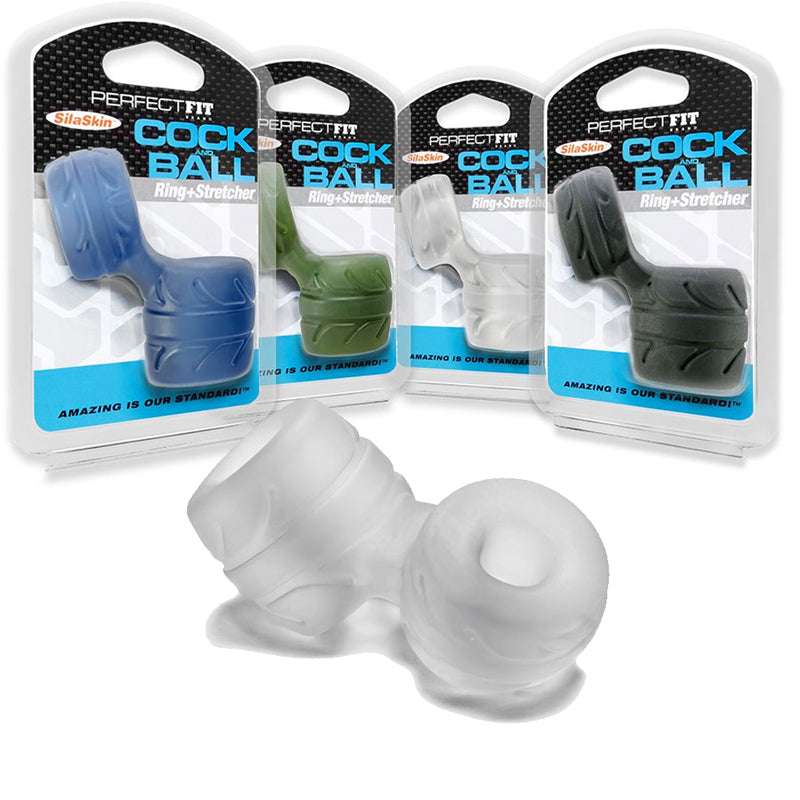 Perfect Fit SilaSkin Cock & Ball Ring - Clear
