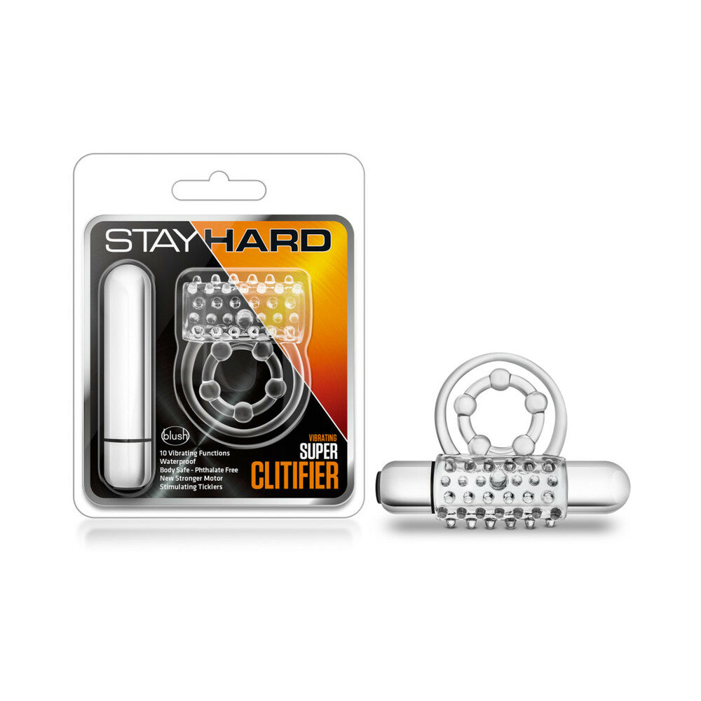 Stay Hard Vibrating Super Clitifier-Clear
