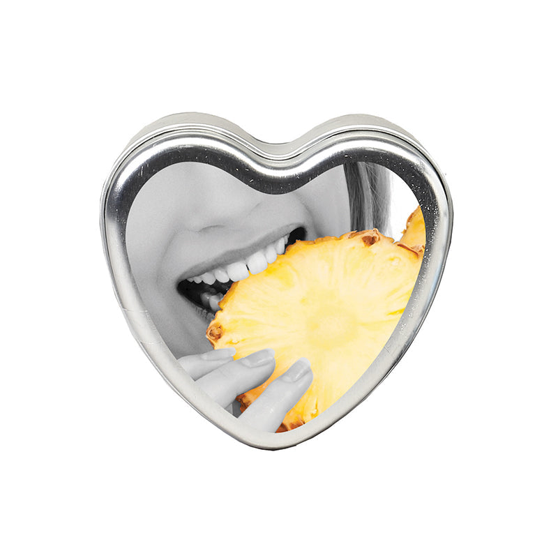 Earthly Body Suntouched Hemp Edible Candle - 4.7 oz Heart Tin Pineapple