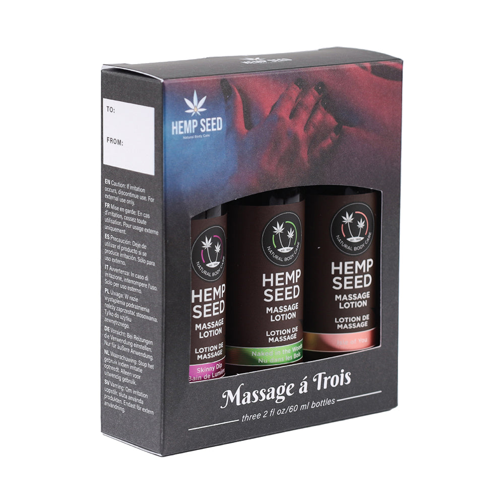Earthly Body Massage Lotion Trio - 2 oz Isle, Skinny & Naked