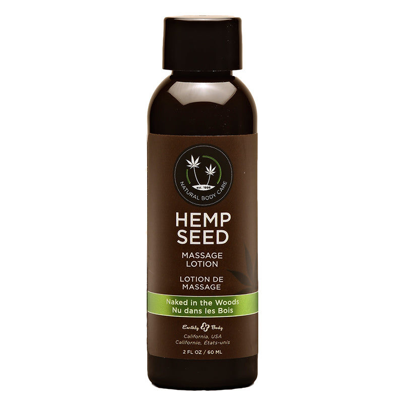Earthly Body Hemp Seed Massage Lotion - 2 oz Naked in the Woods