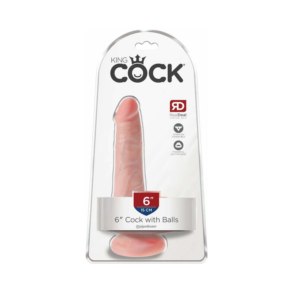 King Cock 6" Cock w/Balls - Flesh