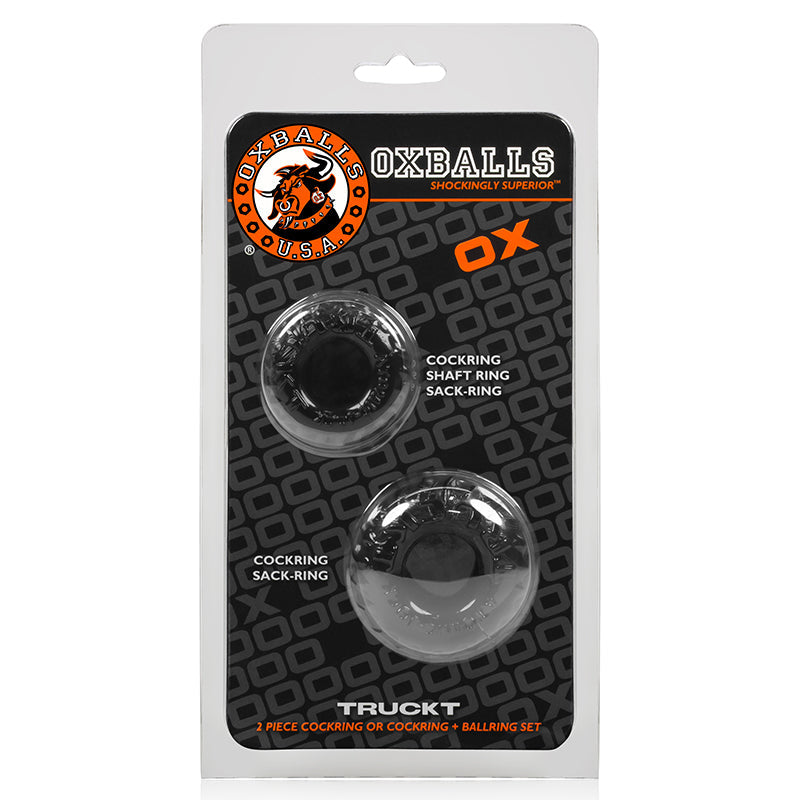 Oxballs TruckT Cock & Ball Ring - Black Pack of 2