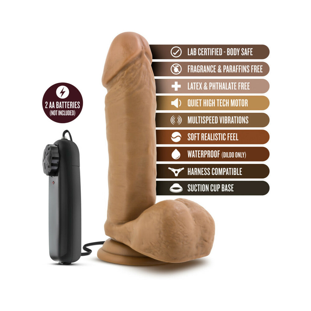 Coverboy Soccer Champ Vibrating Dildo-Mocha 8"