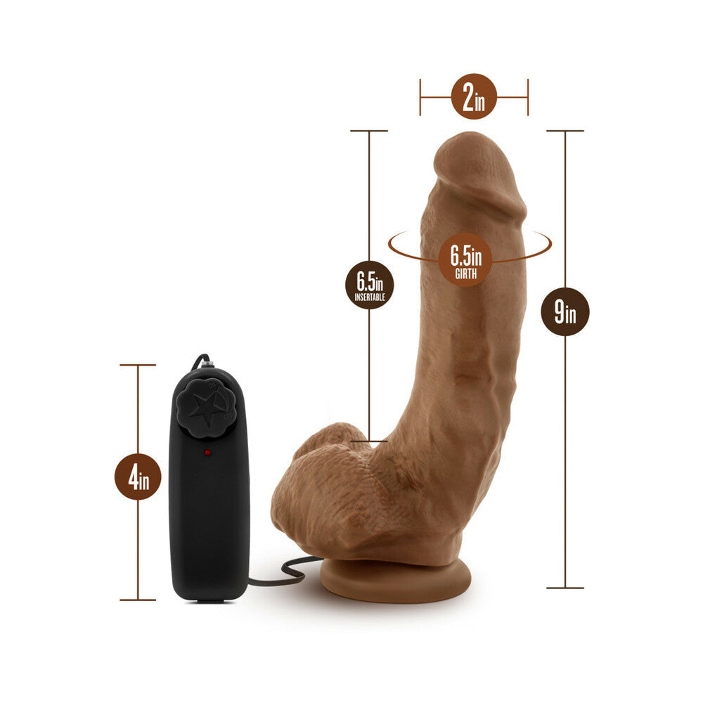 Blush Coverboy The Boxer 9" Vibrating Realistic Cock - Mocha