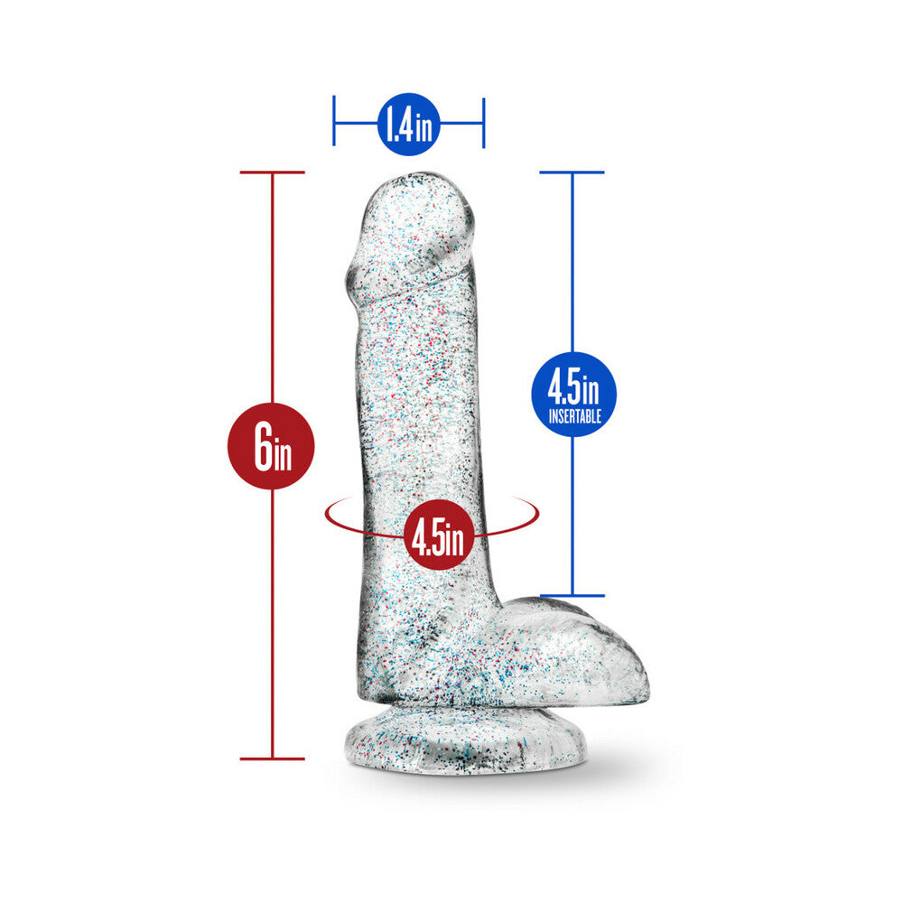 Naturally Yours Glitter Cock-Clear 6"