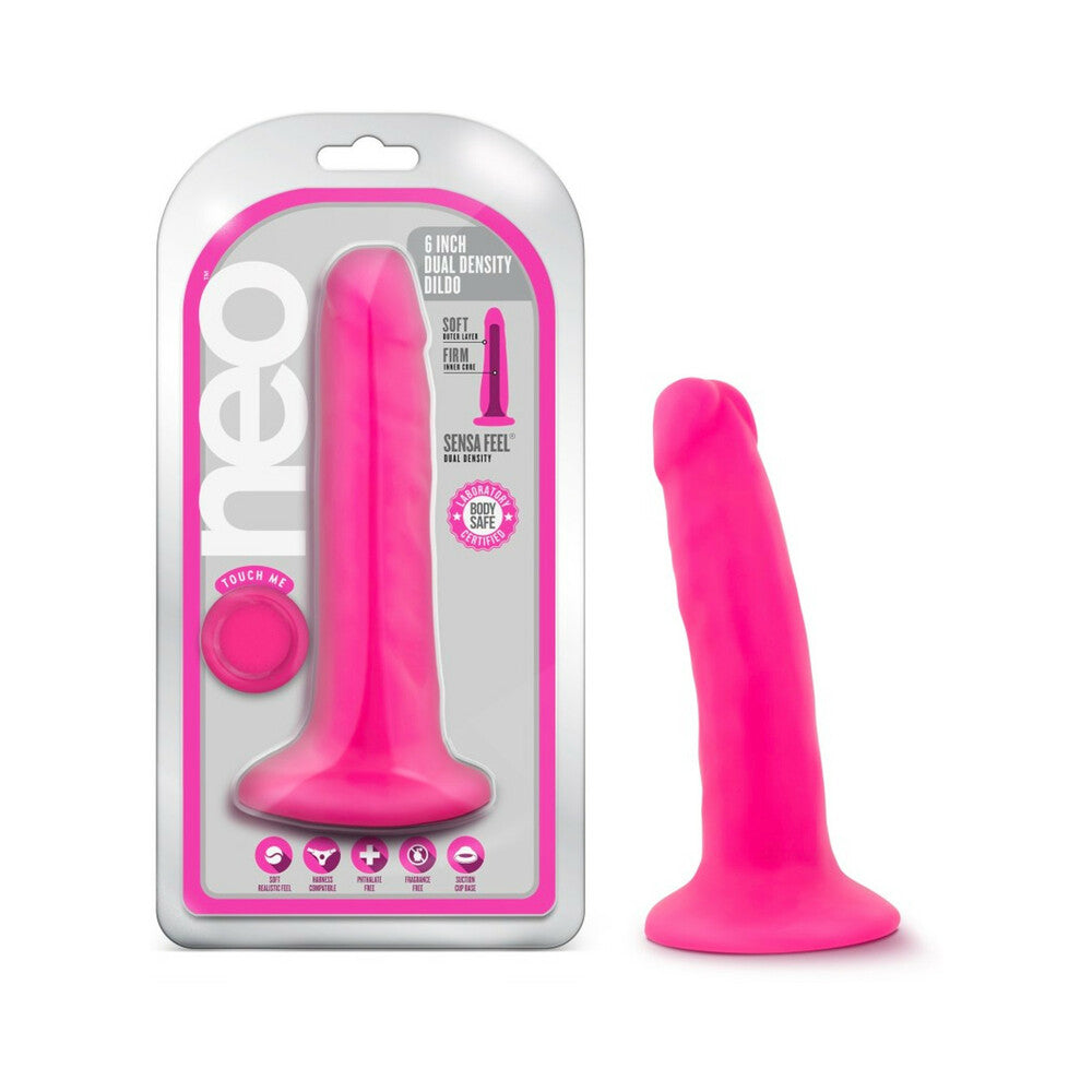 Blush Neo 5.5" Dual Density Cock - Neon Pink