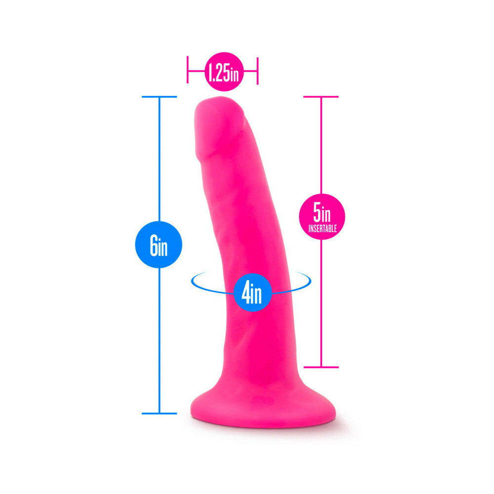 Blush Neo 5.5" Dual Density Cock - Neon Pink