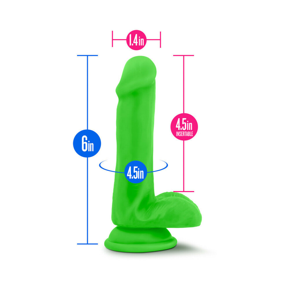 Blush Neo Dual Density 6" Cock - Neon Green