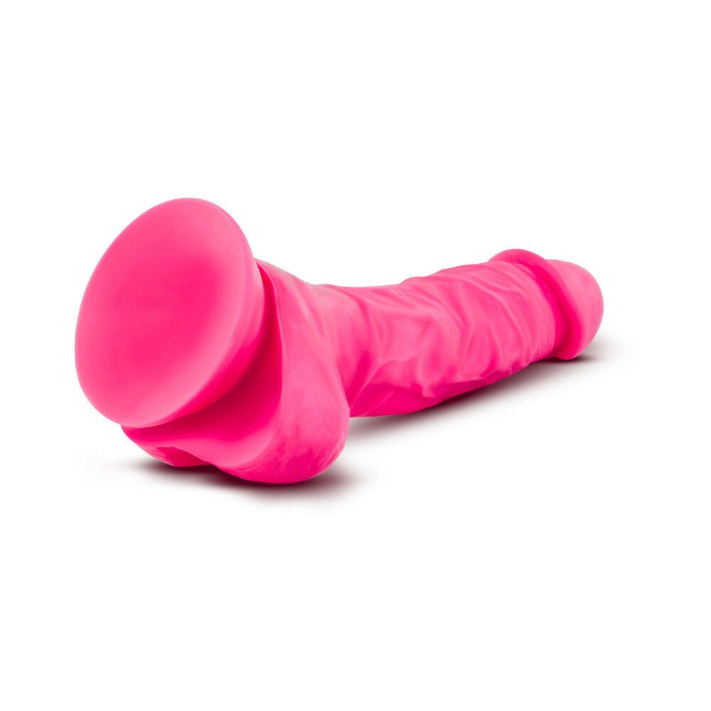 Blush Neo 7.5" Dual Density Cock w/Balls - Neon Pink