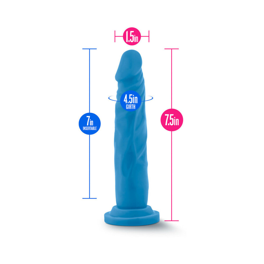 Blush Neo Dual Density 7.5" Cock - Neon Blue