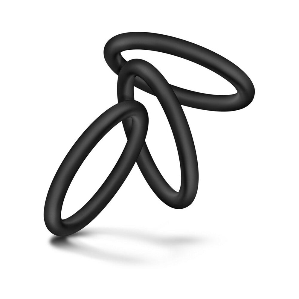 Blush Performance VS3 Pure Premium Silicone Cockrings Large - Black