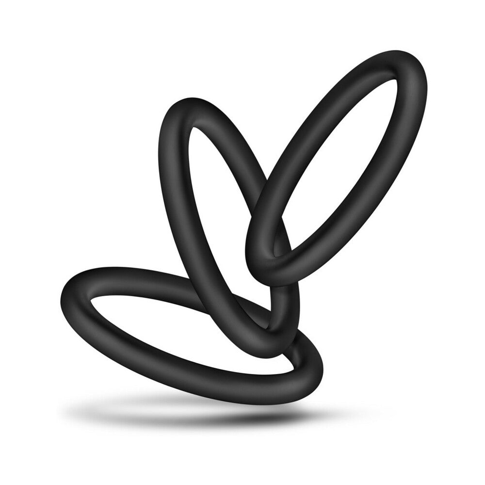 Blush Performance VS3 Pure Premium Silicone Cockrings Large - Black