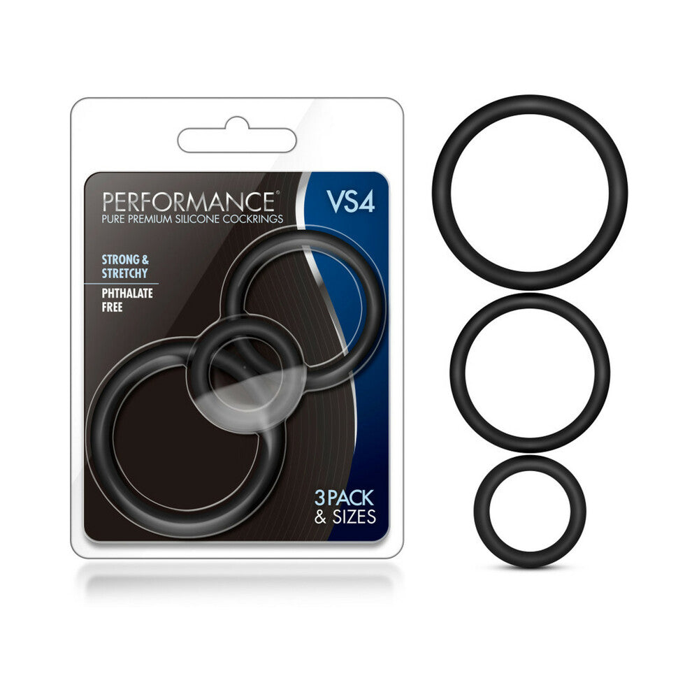 Performance VS4 Pure Premium Cockring Set-Black