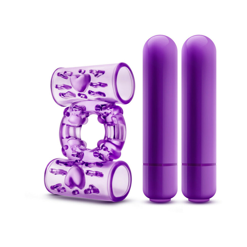 Play With Me Dual Vibrating Cockring-Purple