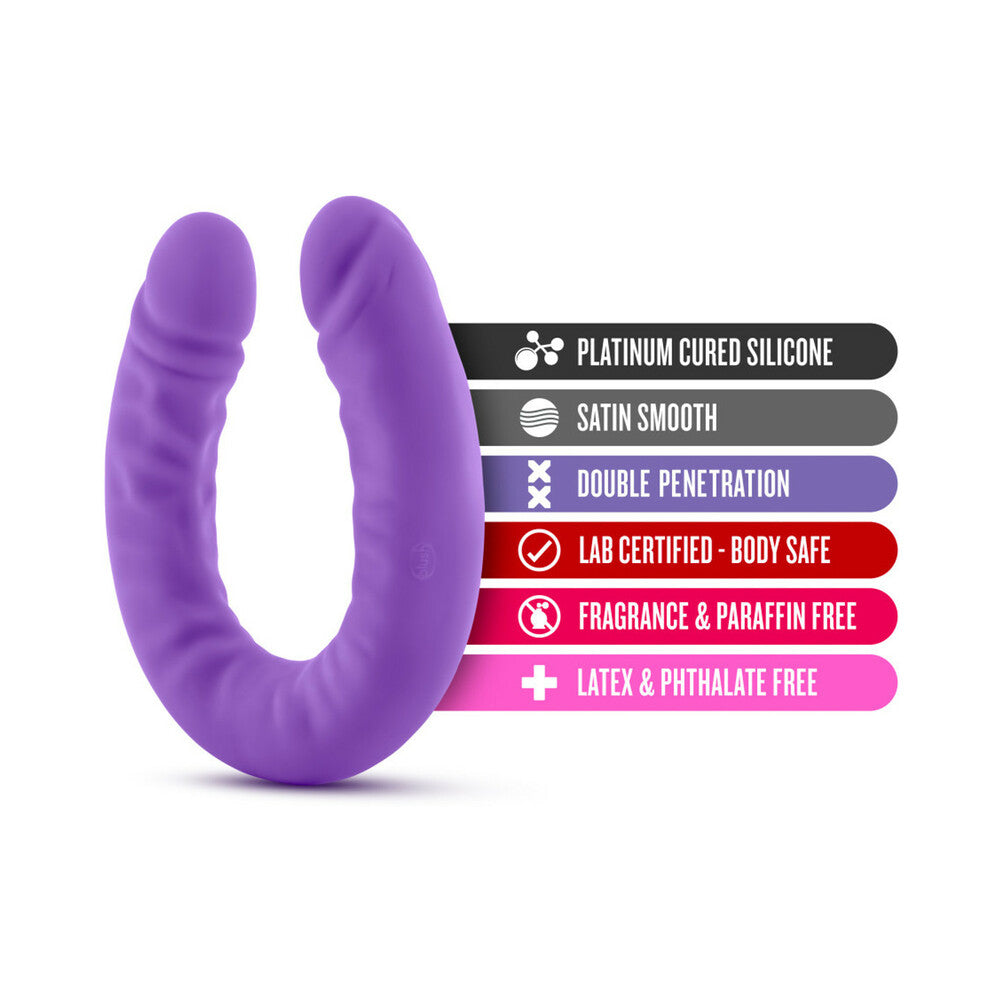 Ruse Silicone Slim Double Dong-Purple 18"