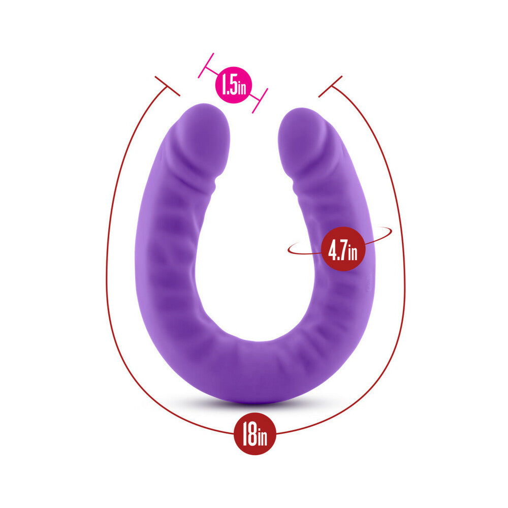 Ruse Silicone Slim Double Dong-Purple 18"