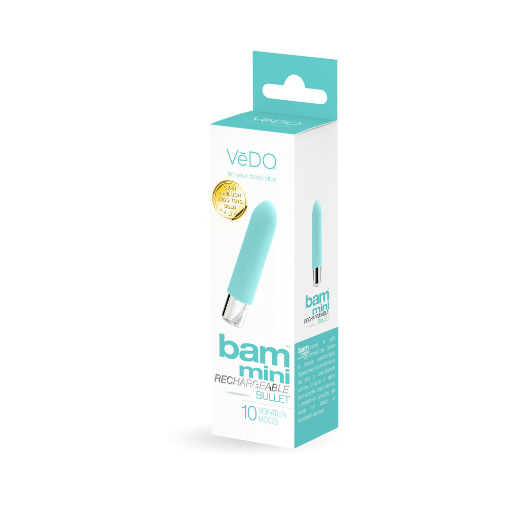 VeDO Bam Mini Rechargeable Bullet Vibe - Turquoise
