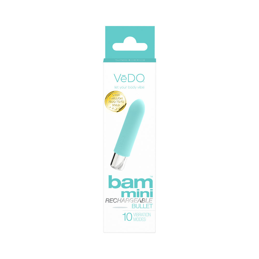VeDO Bam Mini Rechargeable Bullet Vibe - Turquoise