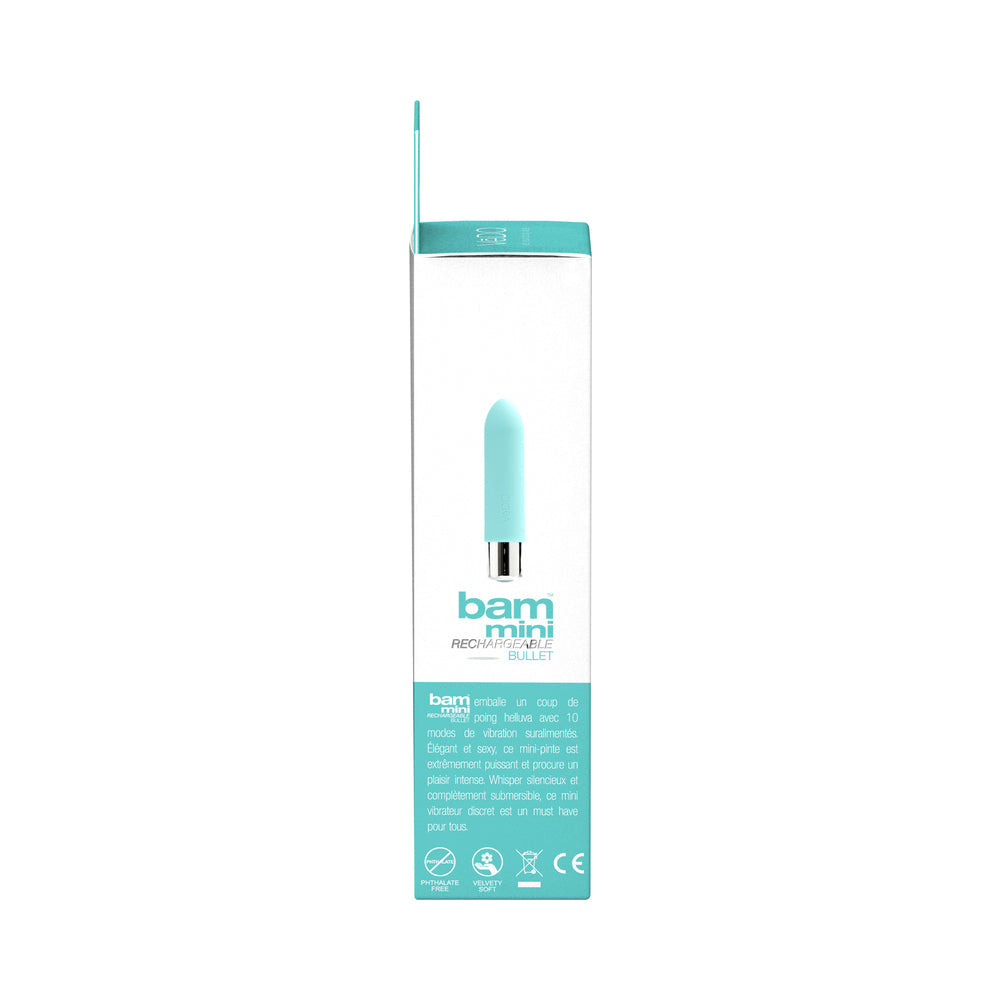 VeDO Bam Mini Rechargeable Bullet Vibe - Turquoise