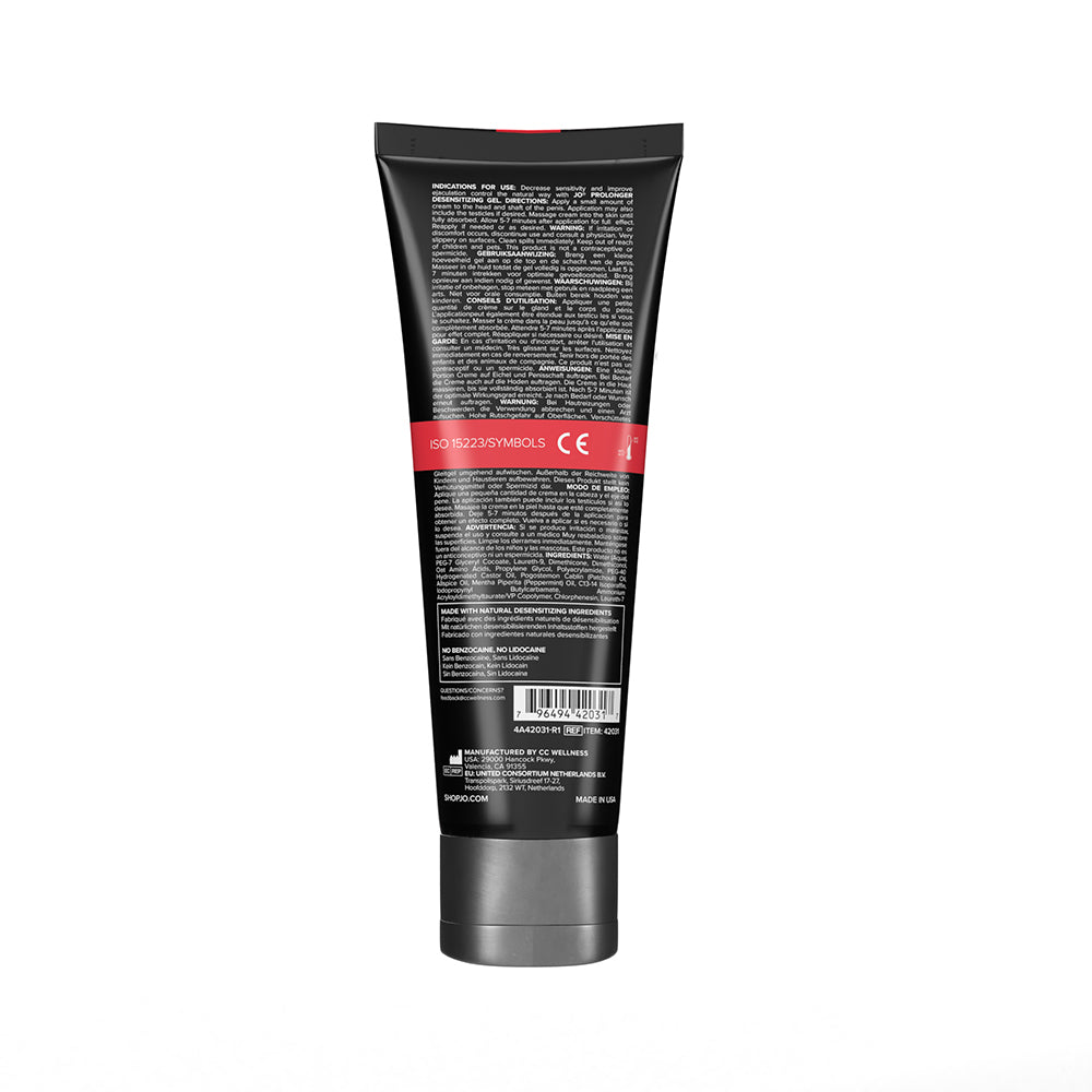 JO Prolonger Gel - Benzocaine Free Desensitizer 2 oz
