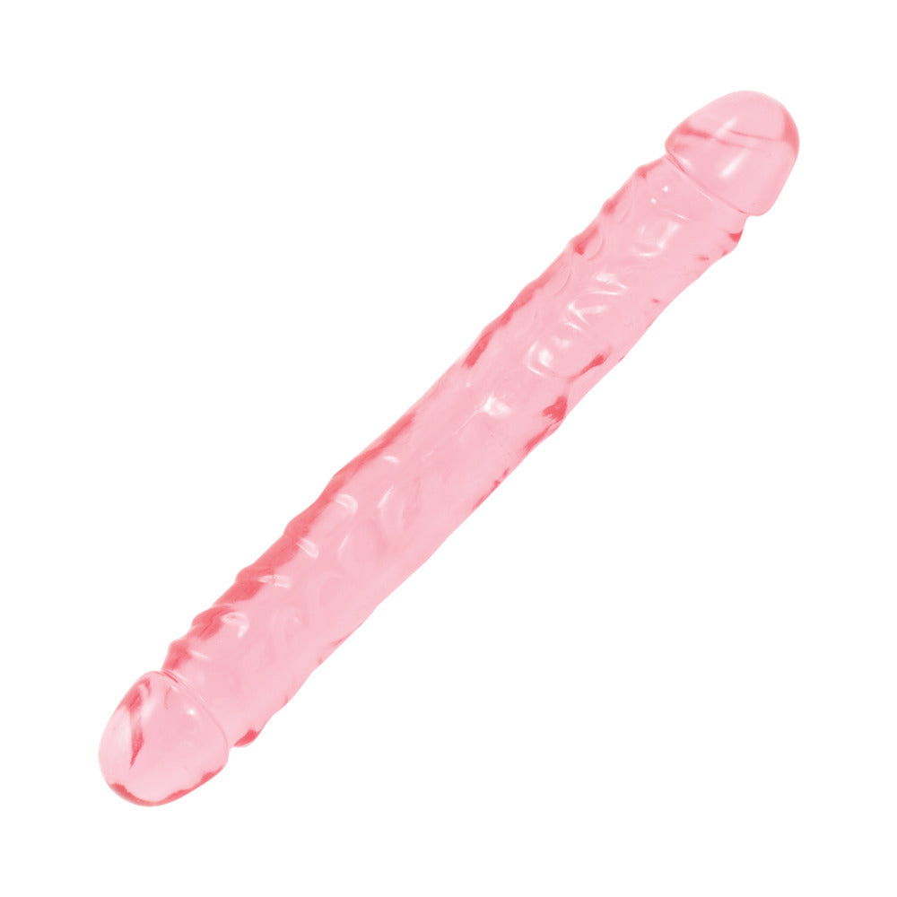 Crystal Jellies Double Dong-Pink 12"