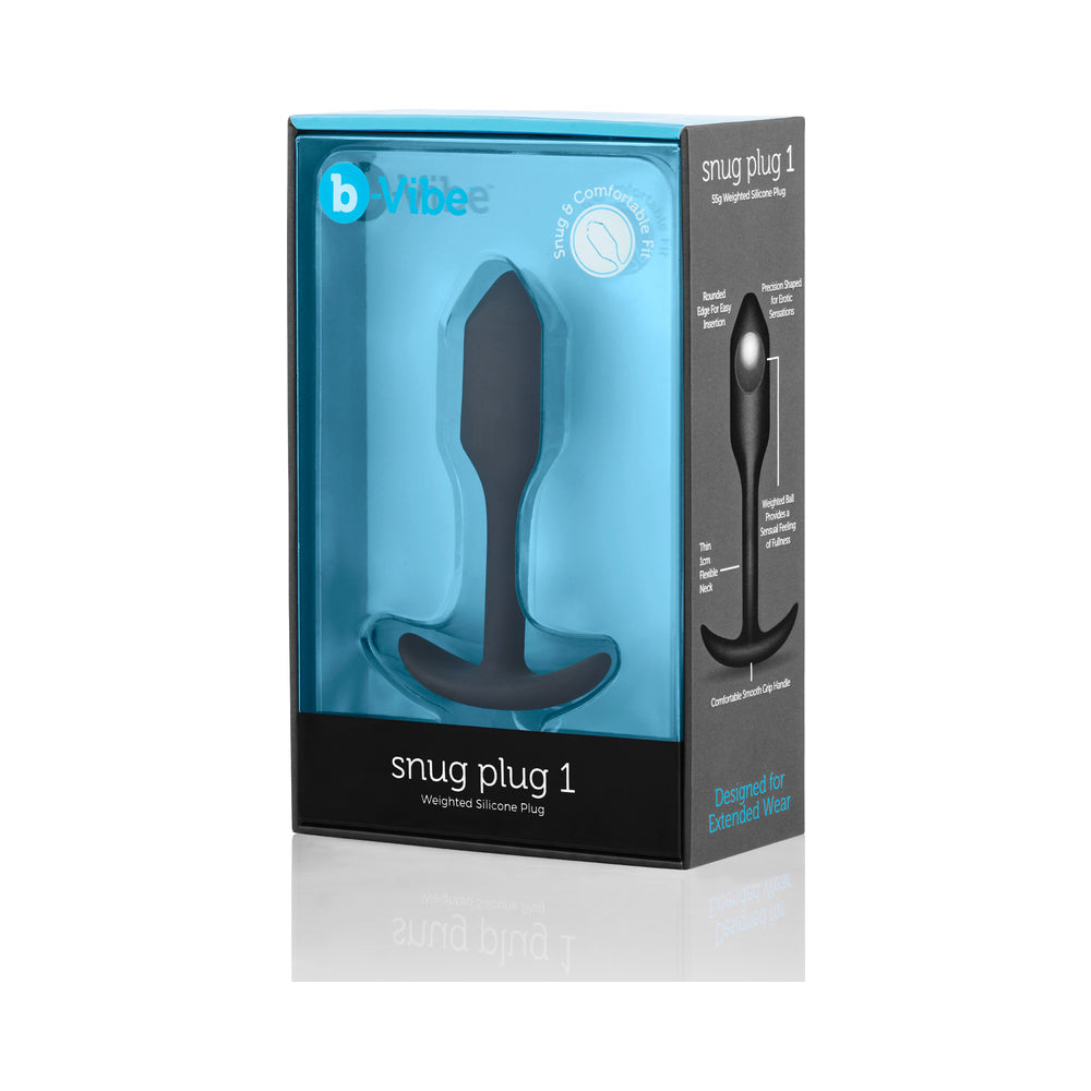 b-Vibe Weighted Snug Plug 1 - 55 g Black