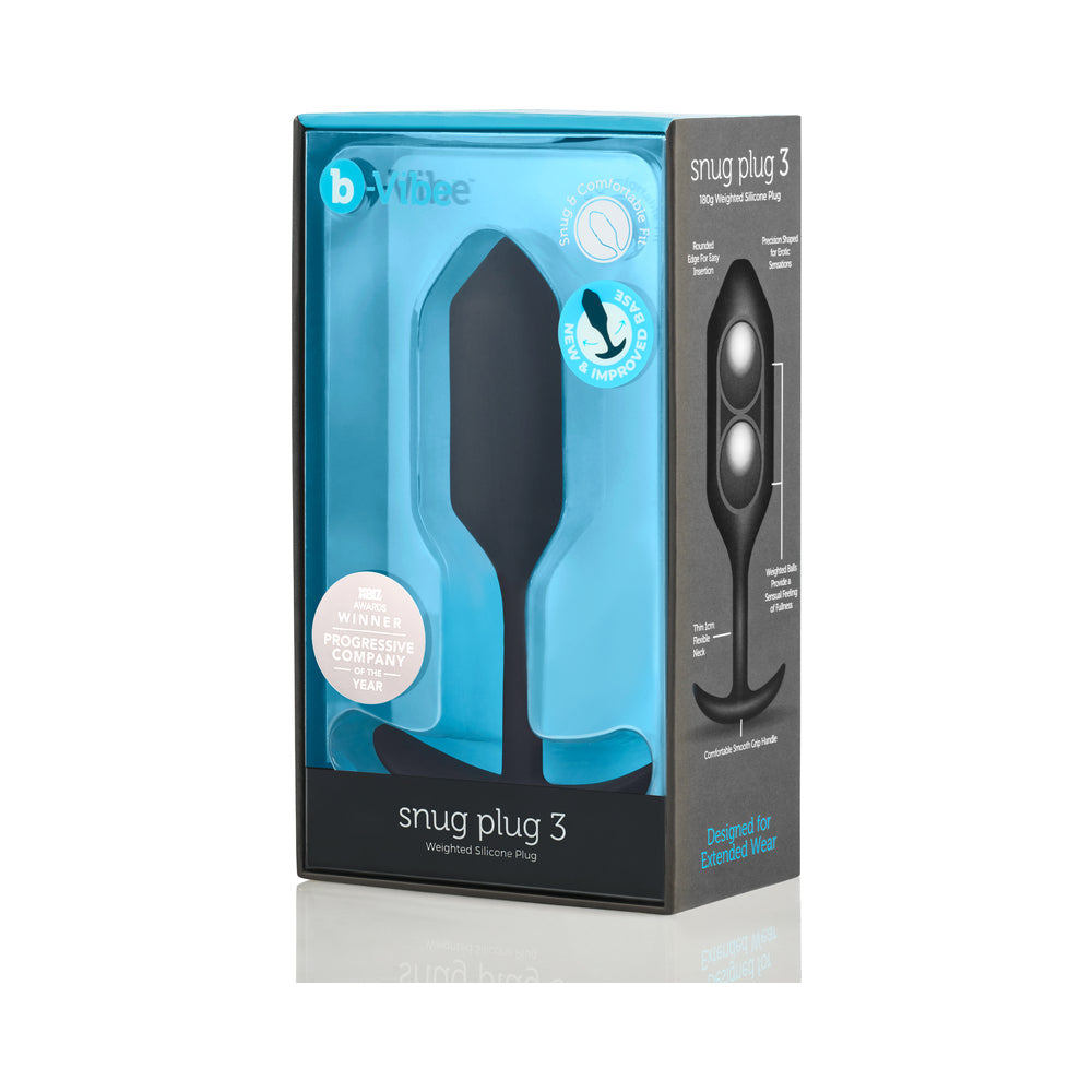 b-Vibe Weighted Snug Plug 3 - 180 g Black