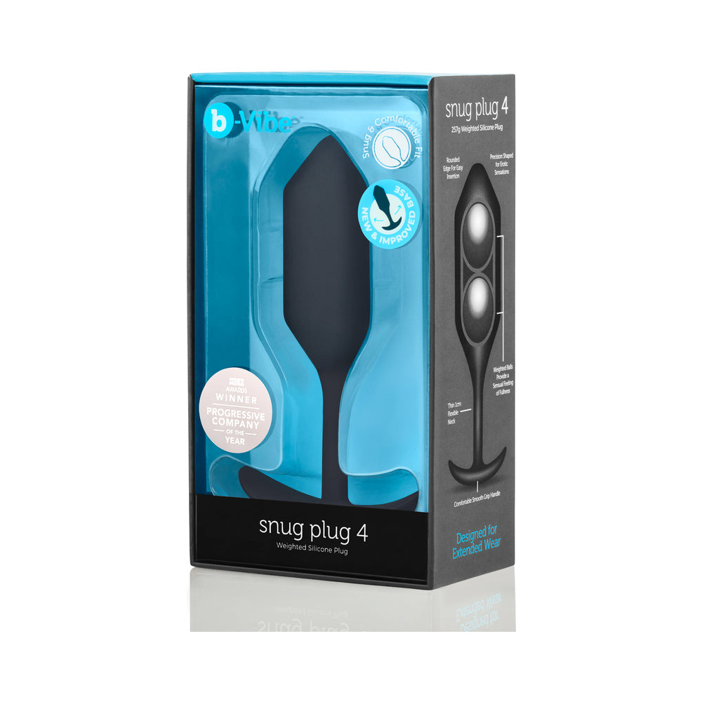 b-Vibe Weighted Snug Plug 4 - 256 g Black