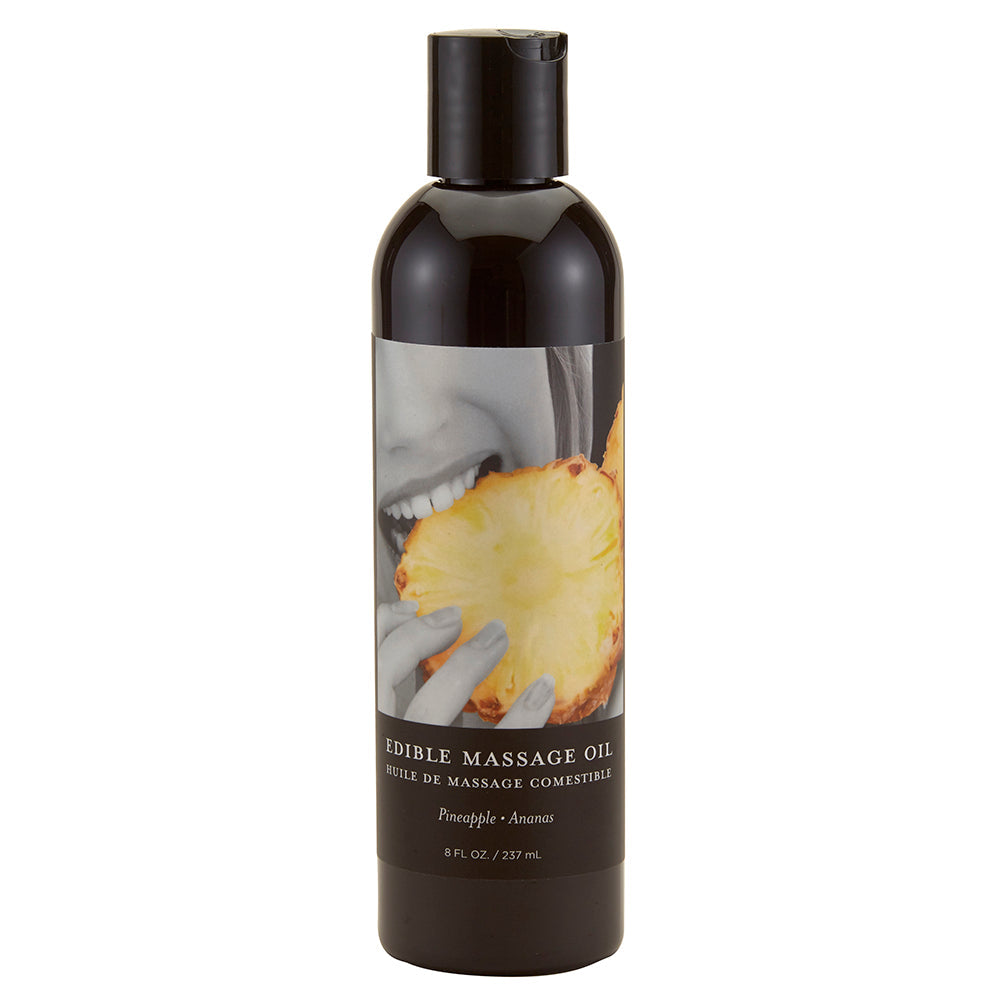 Earthly Body Edible Massage Oil - 8 oz Pineapple