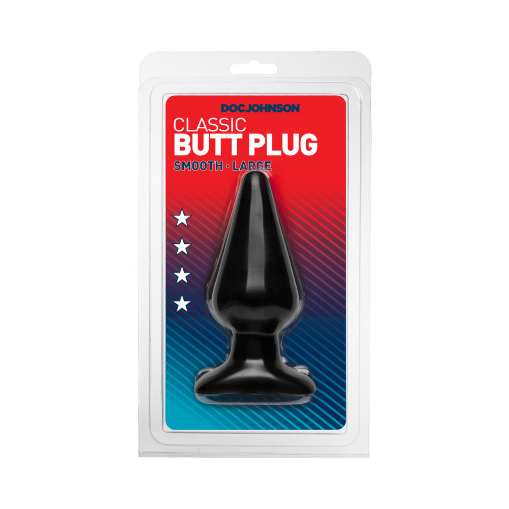 Classic Butt Plug Large-Black