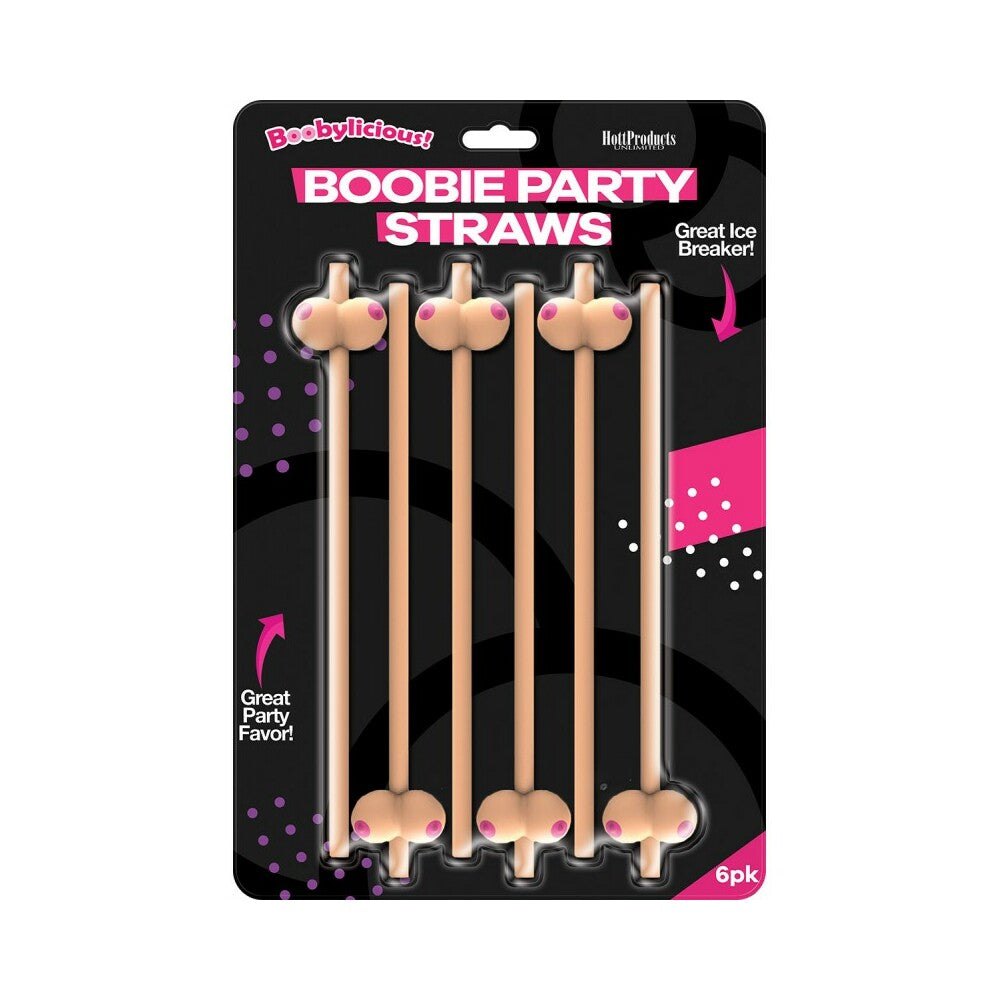 Boobie Straws-Vanilla Color Pack of 6